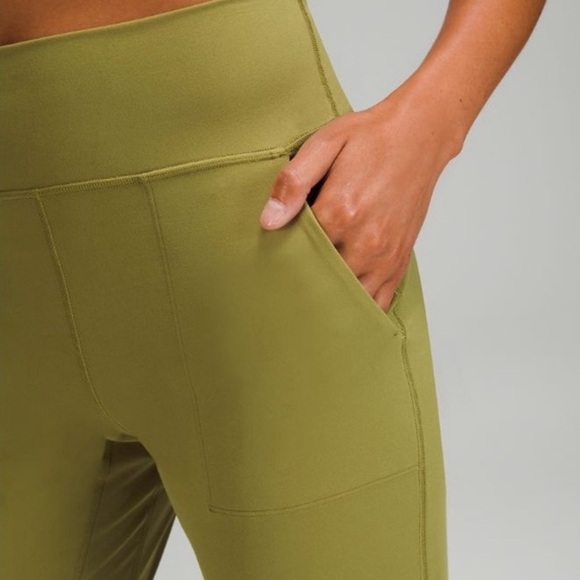 Lululemon Align Leggings High Rise Women’s Jogger Cropped Green Yoga Pants - Picture 5 of 16